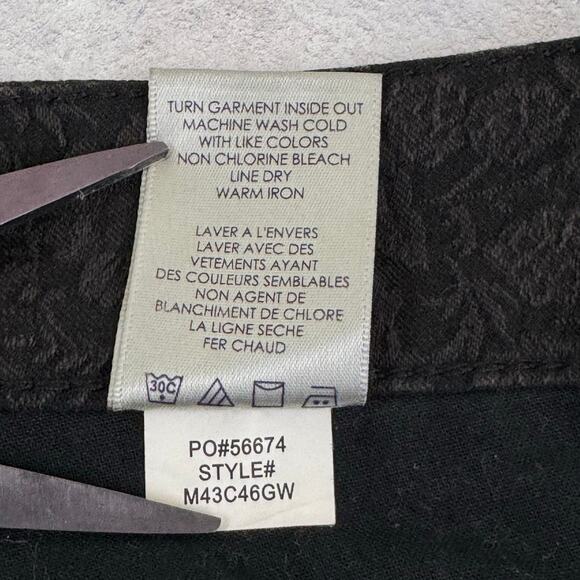 NYDJ Pants Women's 6 Lift Tuck Floral Stretch Jeans Black Floral Legging Skinny - Picture 7 of 11